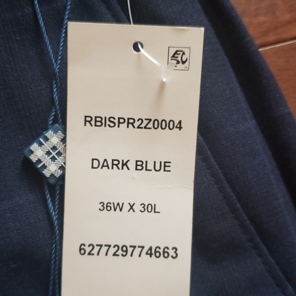 Ryan Seacrest Distinction Dark Blue Dress Pant Size 36x30 - Picture 4 of 7